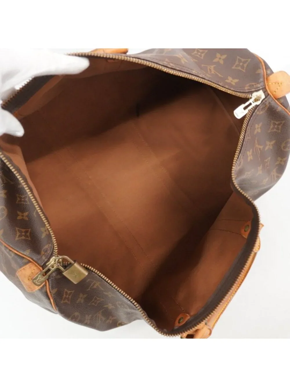 Louis Vuitton Boston Bag Monogram Keepall 50 Brown
